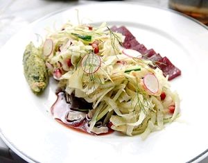 Shaved Fennel Salad (brunch menu only)  at Kindred in San Diego