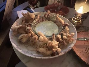 Fried shrooms  at Kindred in San Diego