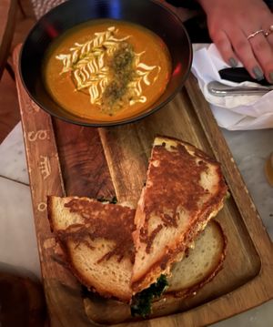 grilled cheese and tomato soup😍  at Kindred in San Diego