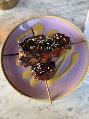 Yuba skewers   at Kindred in San Diego
