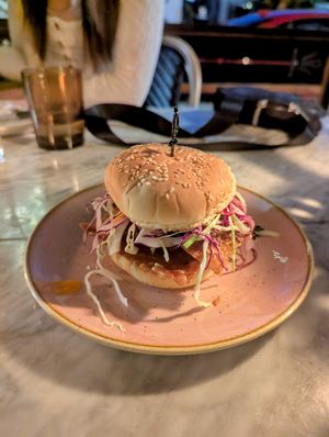 Egg roll burger at Kindred in San Diego