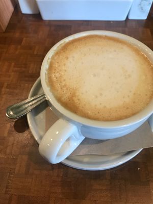 Almond milk latte  at Kindred in San Diego