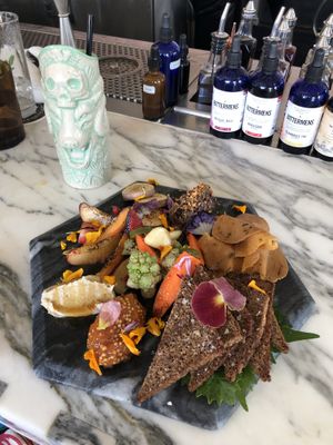 Charcuterie board! And tropical cocktail but can’t remember the name  at Kindred in San Diego