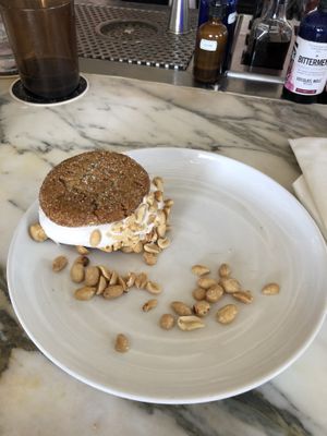 peanut butter cookie with marshmallow fluff  at Kindred in San Diego