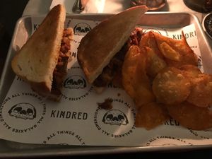 BBQ sandwich at Kindred in San Diego