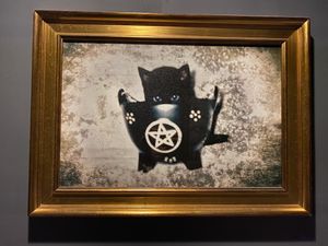 Bathroom art at Kindred in San Diego