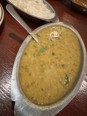 Daal tadka (yellow lentils)  at Taste of India in Clinton