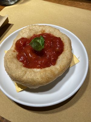 Montanara fritta  at Le Verdure at Eataly Torino Lingotto in Turin