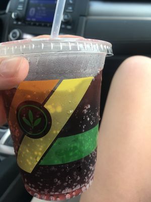 blueberry soda!!! at Plant Power Fast Food - Ocean Beach in San Diego