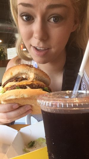 Big Zack and Blueberry Soda! at Plant Power Fast Food - Ocean Beach in San Diego