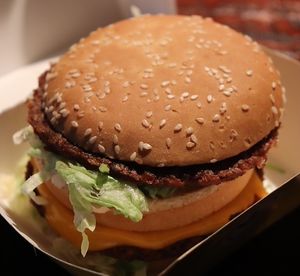 “Big Zac” burger at Plant Power Fast Food - Ocean Beach in San Diego