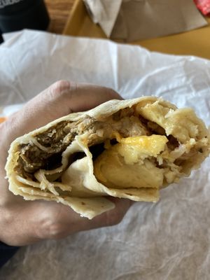 Breakfast burrito.  at Plant Power Fast Food - Ocean Beach in San Diego