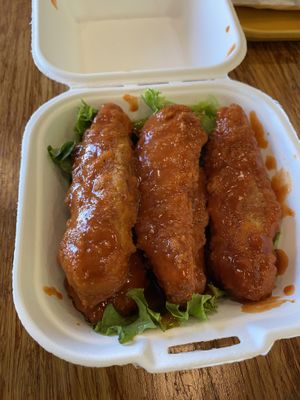 Buffalo wings   at Plant Power Fast Food - Ocean Beach in San Diego