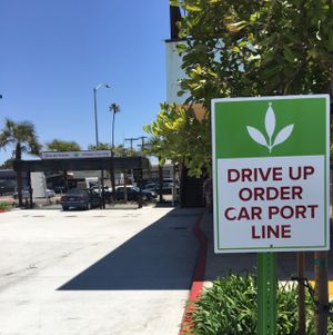 Drive up service! at Plant Power Fast Food - Ocean Beach in San Diego