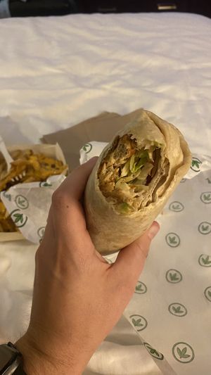 Chickn wrap with Zac sauce  at Plant Power Fast Food - Ocean Beach in San Diego