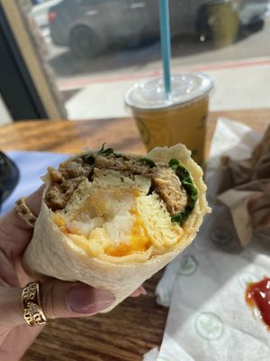 Breakfast Burrito 😋🌯  at Plant Power Fast Food - Ocean Beach in San Diego
