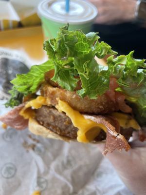 Western burger   at Plant Power Fast Food - Ocean Beach in San Diego