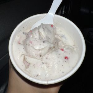 candy cane cookie snow day  at Plant Power Fast Food - Ocean Beach in San Diego