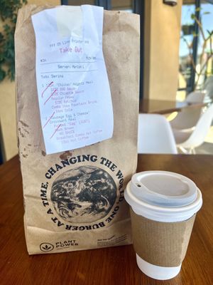 I liked that they use paper over plastic bags  at Plant Power Fast Food - Ocean Beach in San Diego