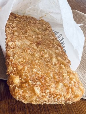 A muy delicioso hash brown  at Plant Power Fast Food - Ocean Beach in San Diego