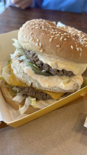 Big Zac burger  at Plant Power Fast Food - Ocean Beach in San Diego