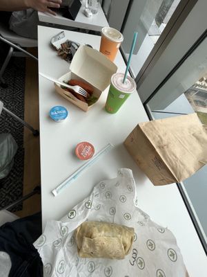 chicken Caesar wrap and buffalo wings     at Plant Power Fast Food - Ocean Beach in San Diego