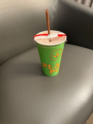 Strawberry Shake at Plant Power Fast Food - Ocean Beach in San Diego