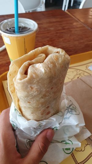 Breakfast burrito at Plant Power Fast Food - Ocean Beach in San Diego