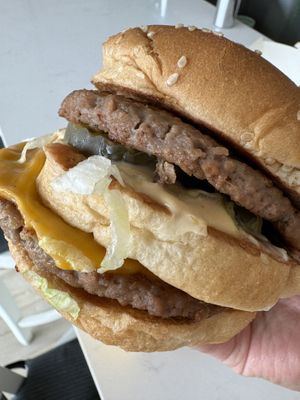 Big Mac versionn  at Plant Power Fast Food - Ocean Beach in San Diego