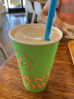 Horchata milkshake at Plant Power Fast Food - Ocean Beach in San Diego