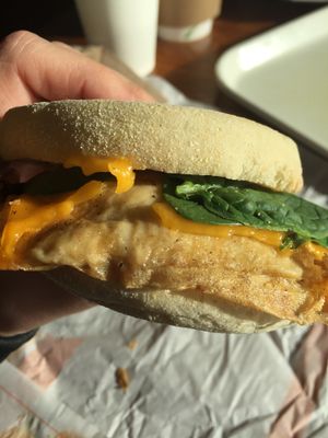 Sausage Vegan Egg Muffin  at Plant Power Fast Food - Ocean Beach in San Diego