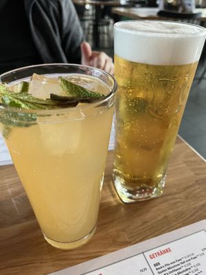 Drinks: beer and homemade lemonade   at FRA - MoschMosch - T2 in Frankfurt