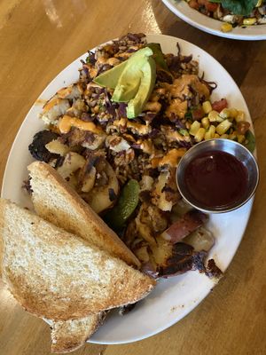 Jamaican dish  at South Pine Cafe in Grass Valley