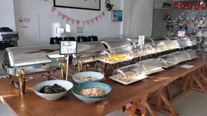 buffet area at Wu Tai Yun in Sanya