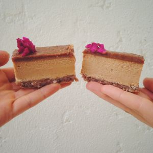 Raw vegan banoffee enzyme slice!  at Sexy Food in Western Cape