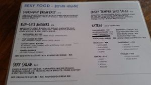 Menu page 1 at Sexy Food in Western Cape