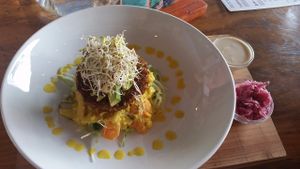 Thai-licious bunless burger at Sexy Food in Western Cape