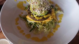 Supergreen bunless burger at Sexy Food in Western Cape