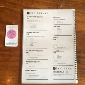 Menú at Sexy Food in Western Cape