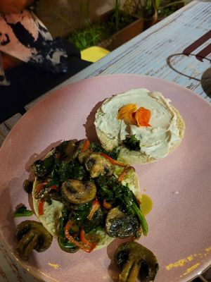 inside of the burger at Marietta in Medellin