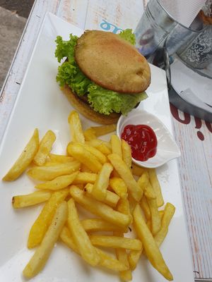 American burger at Marietta in Medellin