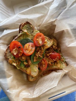 Avocado Toast on GF (gluten free) bread  at Diaita Cold Pressed Juice in Canton