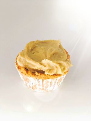 Raw Carrot Cupcake is delicious! at Diaita Cold Pressed Juice in Canton