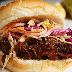 Vegan Pulled Pork made/w jack fruit!! at Diaita Cold Pressed Juice in Canton