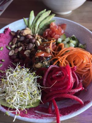 Nourishment bowl at Nourish Bistro in Banff