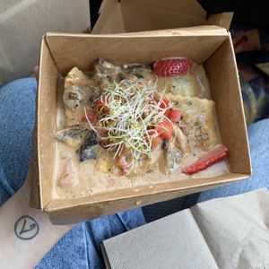 Wild Mushroom Ravioli at Nourish Bistro in Banff