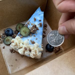 Cheese-less Cake: Blueberry Lemon at Nourish Bistro in Banff