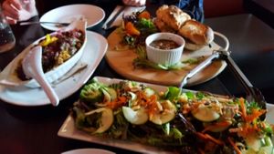 beautiful tasty food at Nourish Bistro in Banff