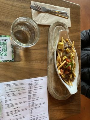 Vegane Poutine  at Nourish Bistro in Banff