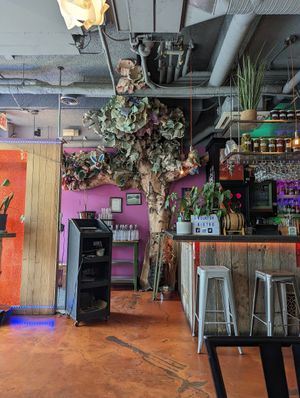 Inside entry at Nourish Bistro in Banff